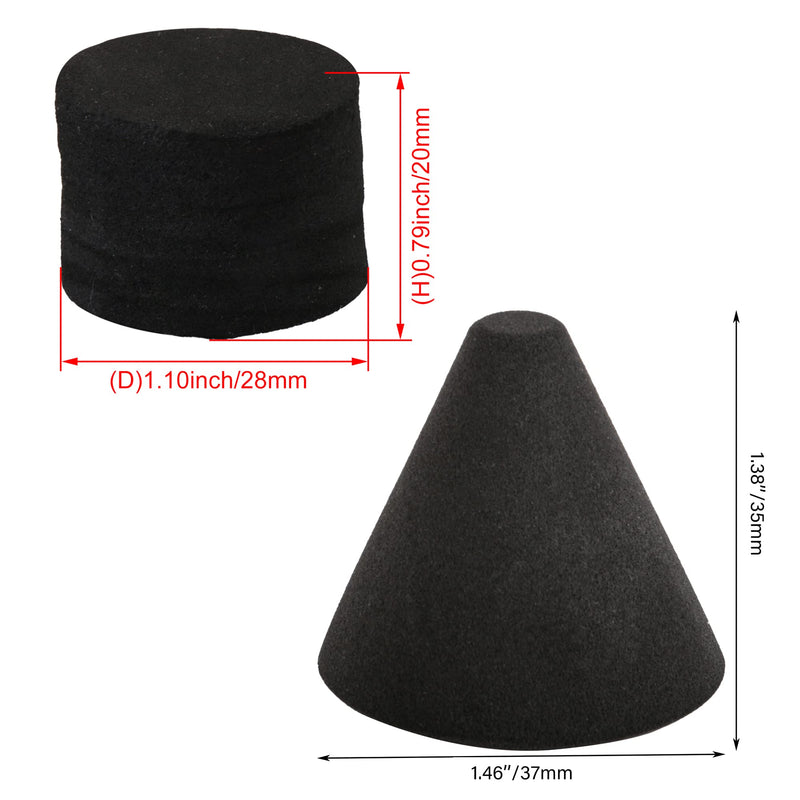 [AUSTRALIA] - Yibuy Electronic Drum Piezo Trigger Cone Cylinder Black Foam Parts Kit Pack of 10 