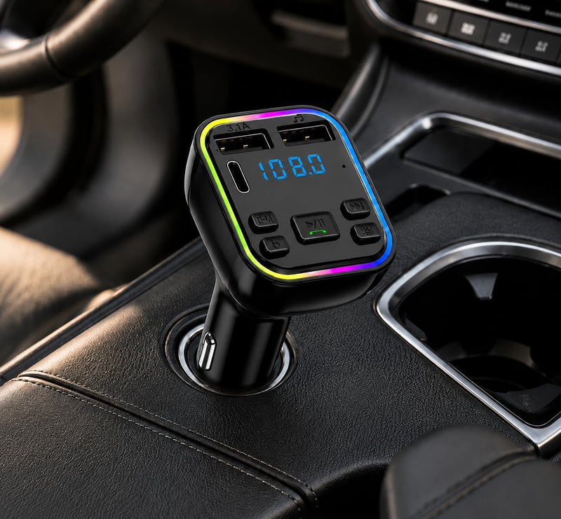 1pc Car Mp3 Player Wireless Transmitter USB Fast Charging Mobile Phone