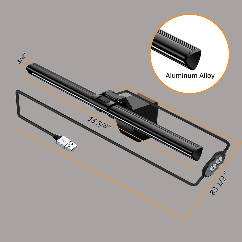 Computer Monitor Light Screen Light Bar e-Reading LED Task Lamp, 3 Color Modes, USB Powered,No Screen Glare, Dimmable Desktop Monitor Lamp for Desk/Office/Home