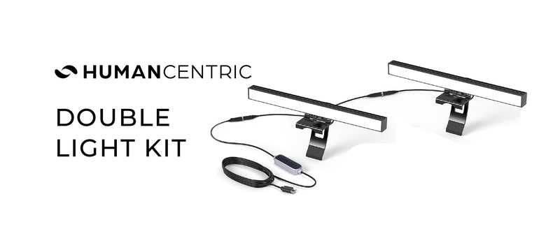 HumanCentric Video Conference Lighting - Webcam Light for Streaming LED Double Kit