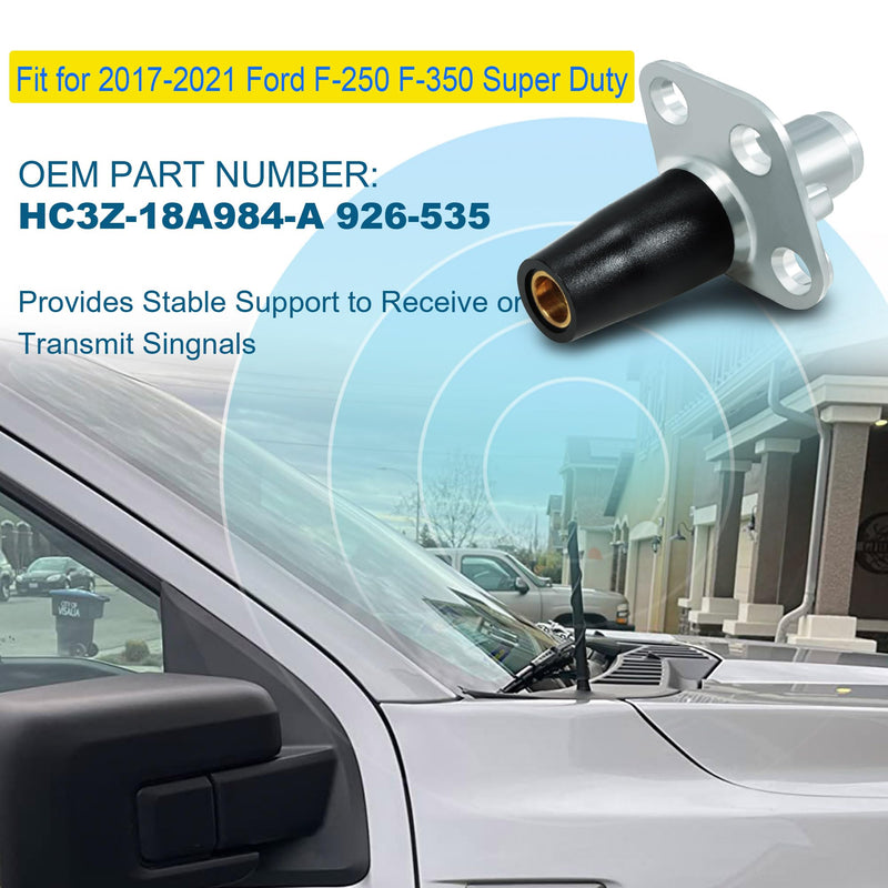 [AUSTRALIA] - BASIKER Car Radio Antenna Base Mount Fit for 2017-2021 Ford F-250 F-350 Super Duty, Antenna Base Mount Ford Accessories OEM HC3Z-18A984-A 926-535 Black Compatible with Ford F250 F350 