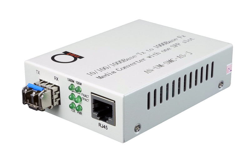 Single Mode LC Gigabit Fiber to Ethernet Media Converter, LC SFP Included | SFP 1310nm 20 km/12.43 miles, Cat6 cable in set - UTP Cat5e Cat6 RJ45 10/100/1000 auto sensing, 1000/100Base-LX, jumbo, LLF