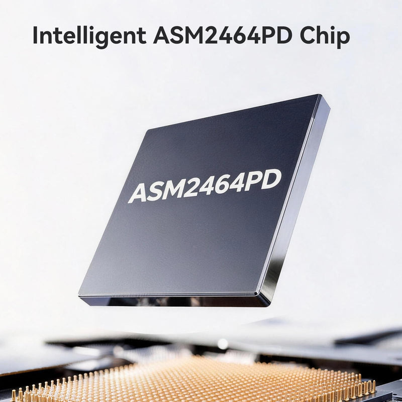 ANYOYO NVMe M.2 SSD Enclosure, 40Gbps NVMe Enclosure Up to 8TB SSD, Tool-Free Aluminum Case with Triple Fins Heat Dissipation, Compatible with Thunderbolt 3/4 & USB4/3.2/3.1/3.0/2.0 M1 M2 Pro/Max Black