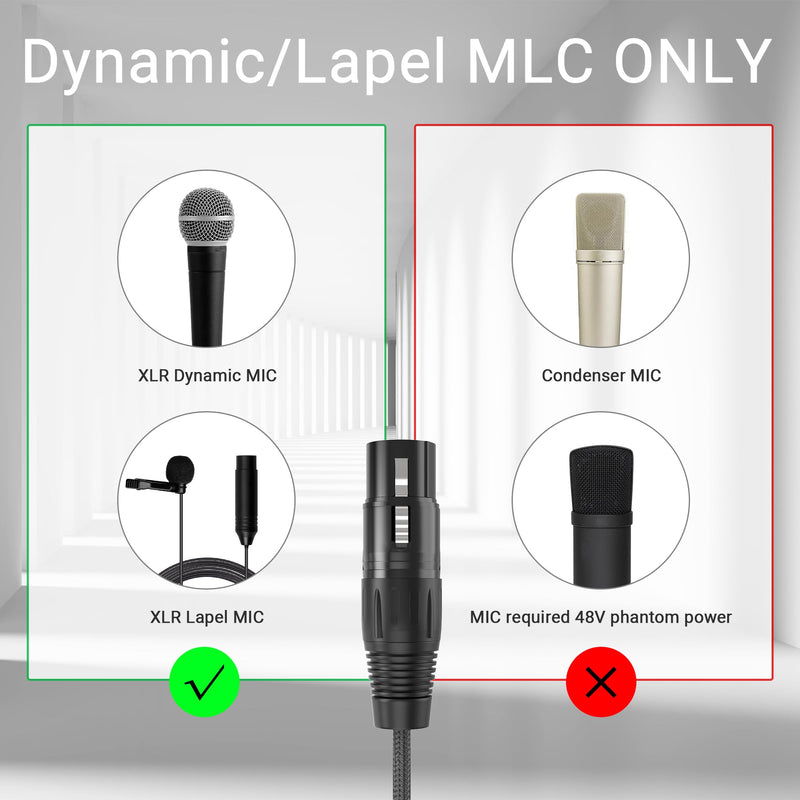 Cubilux XLR Female to Lightning Microphone Cable for Recording, Karaoke, XLR Dynamic Microphone/XLR Lapel Microphone to Lightning braided cable for iPhone 14/13/12 pro max, iPad 9/8/7, iPod, 2m/6.5FT