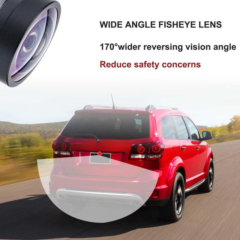 Backup Camera Compatible with 2011-2020 Dodge Journey Replace# 56054158AC | 56054158AB 56054158AD 56054158AE 56054158AF, Rear Parking Assist Camera