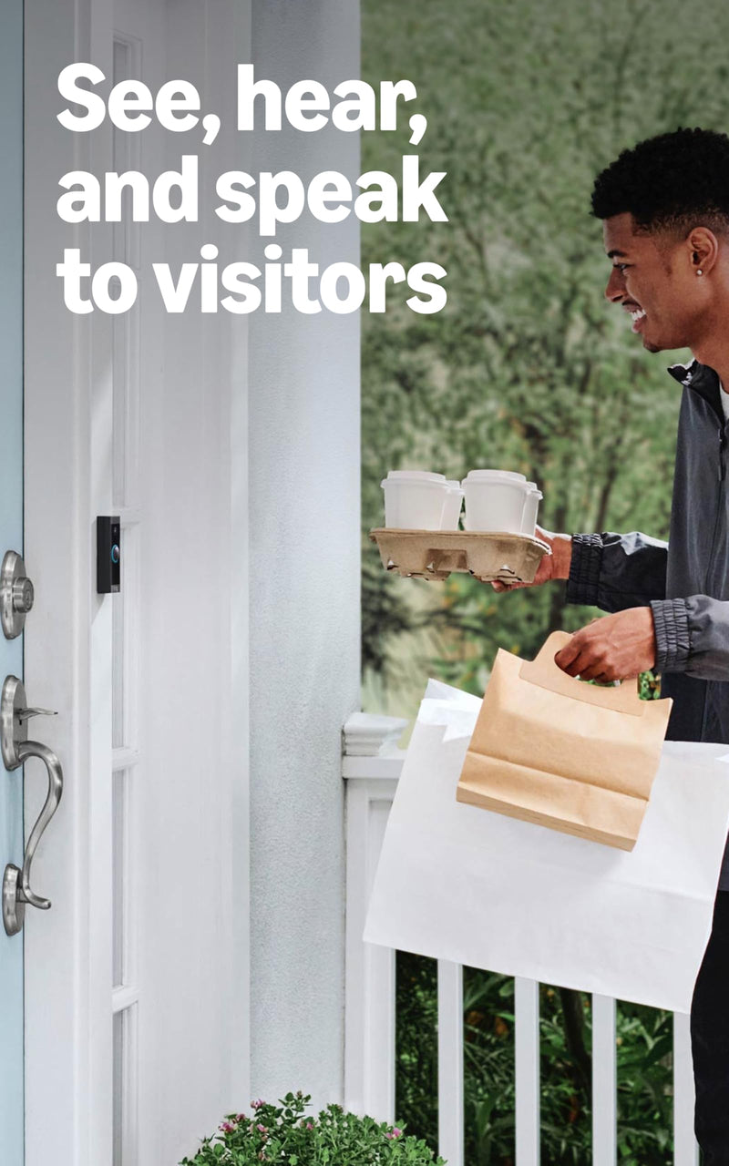 Ring Video Wired Doorbell (newest model), Home or business security, Two-Way Talk, advanced motion detection, HD camera and real-time alerts to monitor your front door (wiring required) 1 doorbell Doorbell Only