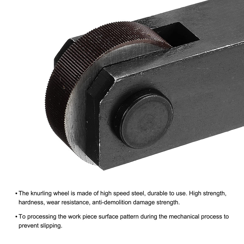 sourcing map Single Straight Knurling Wheel, 0.5mm Pitch High Speed Steel Linear Knurling Tools Set