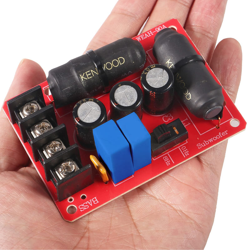 2pcs 200W Pure Bass Subwoofer Crossover Second-Order Crossover Frequency Distributor Divider 2 Way Speaker Audio Crossover Filter 2pcs