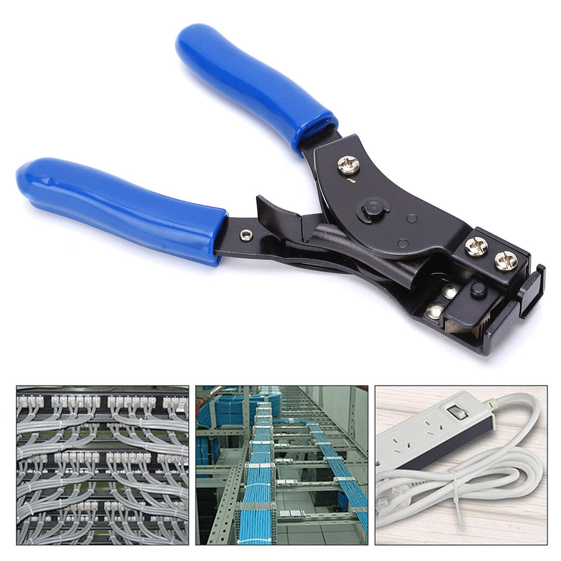 CYSFETENA HT-2081 Carbon Steel Cable Tie Pliers, Stainless Steel Cable Tie Pliers with Ergonomic Handle, 2-in-1 Cable Tie and Cutting Tool for 2.4-9 mm Cable Ties