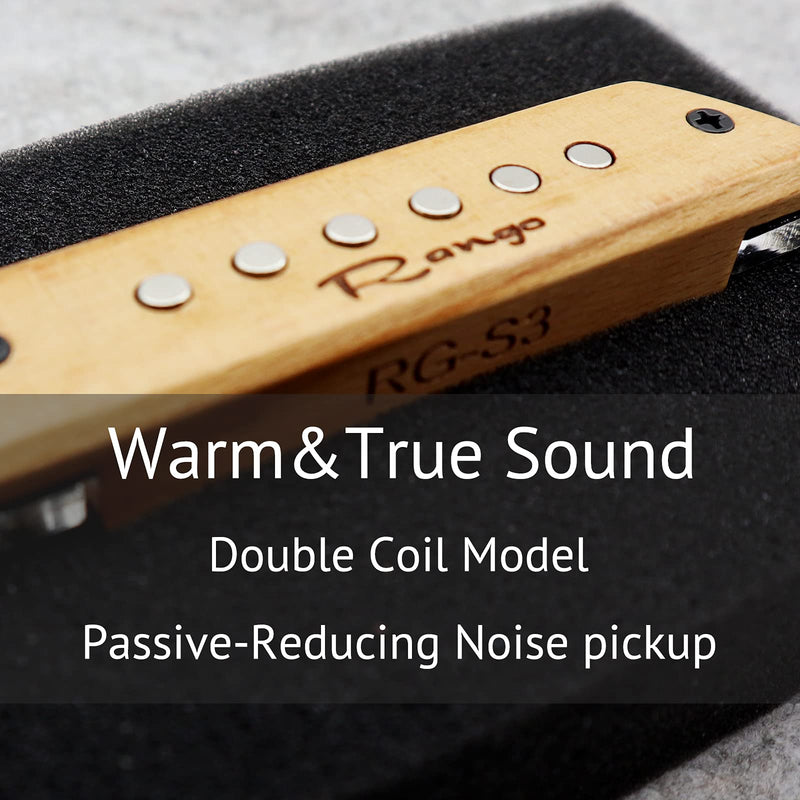 RG-S3 Passive Woody Soundhole Acoustic Guitar Pickup with Volume Tone Control for steel-string acoustic guitars - Magnetic Humbucker Pickup Beech Wood Soundhole Pickup