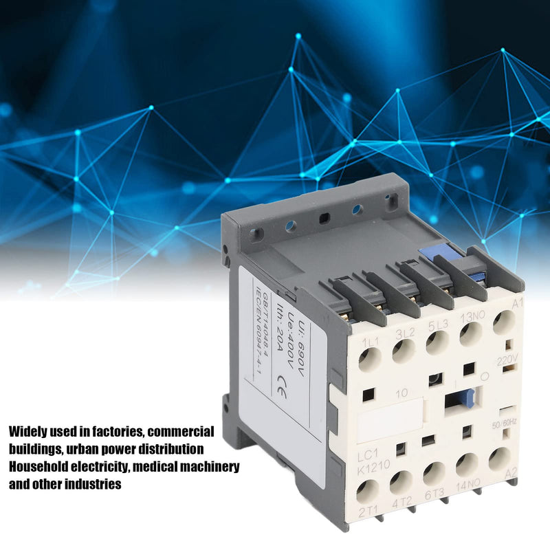 [AUSTRALIA] - AC Contact 3 Pole 4 N/O Thickened Silver Contacts 220 V 12 A Industrial Electrical Contactor for Power Distribution 