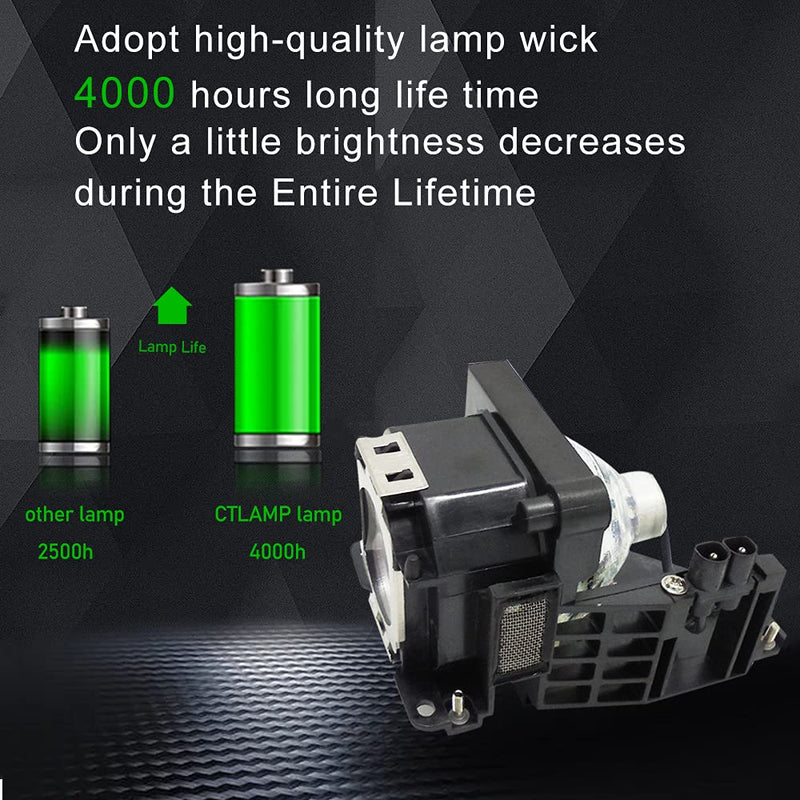 CTLAMP A+ Quality LMP-H160 Replacement Projector Lamp Bulb with Housing Compatible with Sony VPL-AW15 VPL-AW10 AW15 AW10