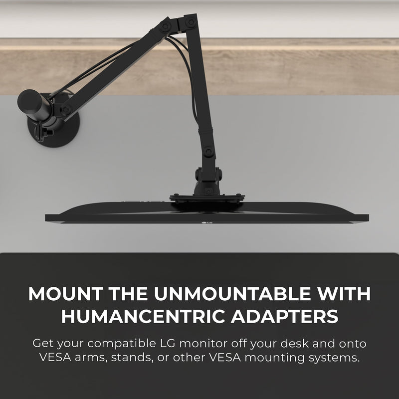 HumanCentric VESA Mount Adapter Compatible for LG Monitors 75x75, 100x100mm | Fits 24MP58VQ, 24MP58VQ-P, 24MP59HT, 24MP59HT-P, 24MP60VQ, VESA Stand, Arm or Desk Mount, 75x75 or 100x100 mm Pattern
