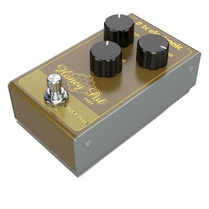 TC Electronic HONEY POT FUZZ Vintage-Flavored Fuzz Pedal with Massive Wall of Tones and Miles of Sustain