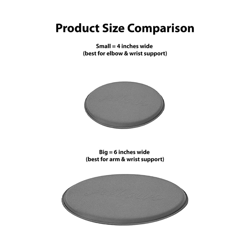 jelbows Ergonomic Gel Wrist Rests for Arms and Elbows - The Perfect Pain Relief Solution for Tennis Elbow, Carpal Tunnel Sydrome, Bursitis, and Arthritis (Big Graphite Fabric, 2 Pack) Big Graphite Fabric