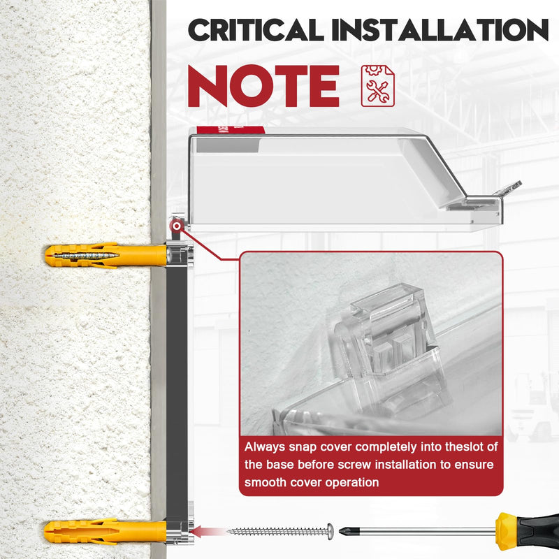 [AUSTRALIA] - Zipcase Fire Alarm Pull Station Cover, Durable Protective Guard to Prevent Accidental Trigger, Physical Damage, Dust and Debris, Easy to Install Enclosure 