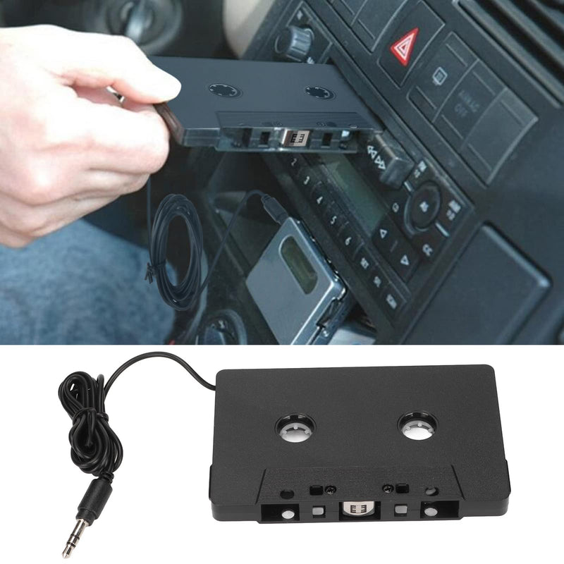 ASHATA Car Audio Cassette Adapter, 3.5mm Auxillary Cable Cassette Receiver,Stereo Audio Tape Converter, Cassette Tape to Aux Adapter,for Vintage Car,Radio