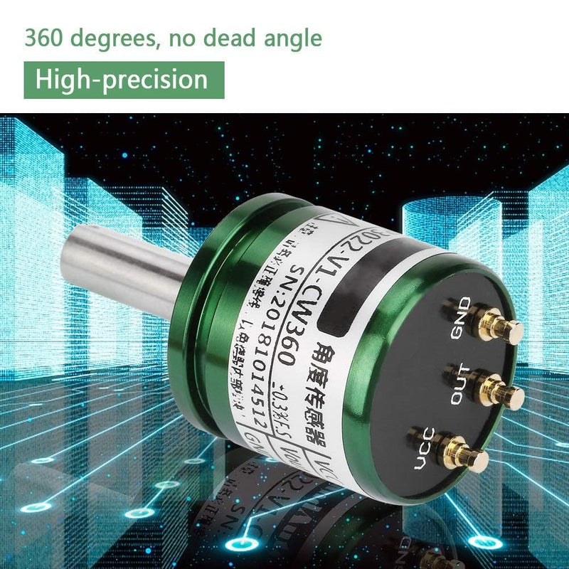 Telituny Rotatable Hall Sensor, Rotating Hall Angle Sensor 0-360 Degrees 0.088° Resolution, 12 Bit Rotating Hall Sensor Hall Effect Sensors, Hall Effect Position Sensor, 0-5V Output Full Circle