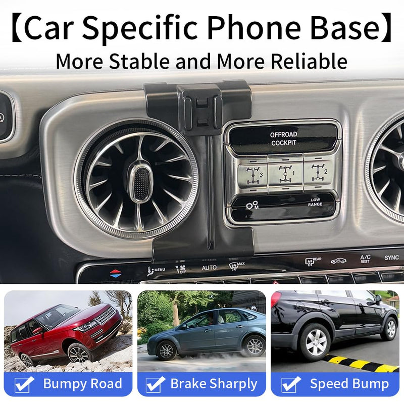 Car Phone Holder Mount for Mercedes Benz G-Class 2025 2026 Accessories | Magnetic Cellphone Stand, Cell Phones Navigation Charging Screen Cradles,Double 360°Rotation,for Magsafe Magnet Accessory