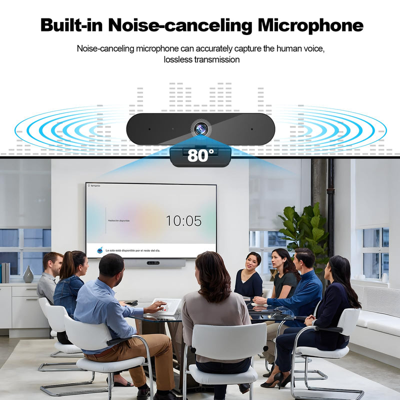 1080P Webcam with Microphone, 60FPS HD Web Camera with Privacy Cover and Tripod, Plug and Play, 80° Wide Angle USB Computer Webcam for, PC, Laptop, Mac, Zoom, Teams, Skype, Streaming M5