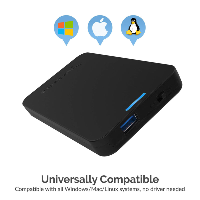 SABRENT 2.5-Inch SATA to USB 3.0 Tool-Free External Hard Drive Enclosure [Optimized for SSD, Support UASP SATA III] Black (EC-UASP)