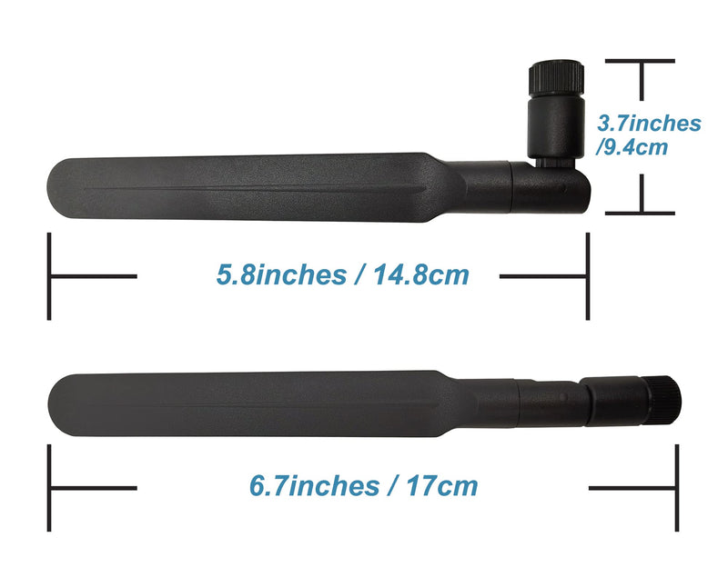 WiFi Antenna Tri-Band 5dBi RP-SMA Male + MHF4 Cable Kit for M.2 NGFF Card | 2.4Ghz 5Ghz 6GHz M2 WiFi antenna kit. Includes antennas, U.FL MHF4 extension cables, and computer back slot cover brackets