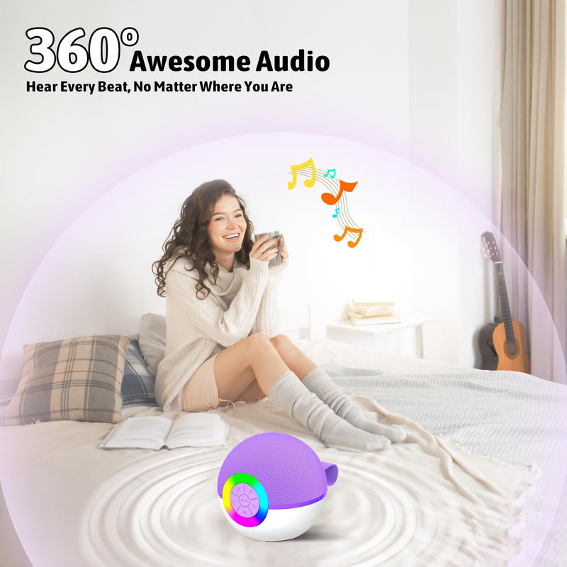 Karaoke Microphone Machine Toys for Kids Adults, Mini Portable Bluetooth Speaker with 2 Wireless Mics, Christmas Birthday Gifts for Boys Girls Ages 3 4 5 6 7 8 9 10 11 12+Year Old Purple Purple-2 Mics