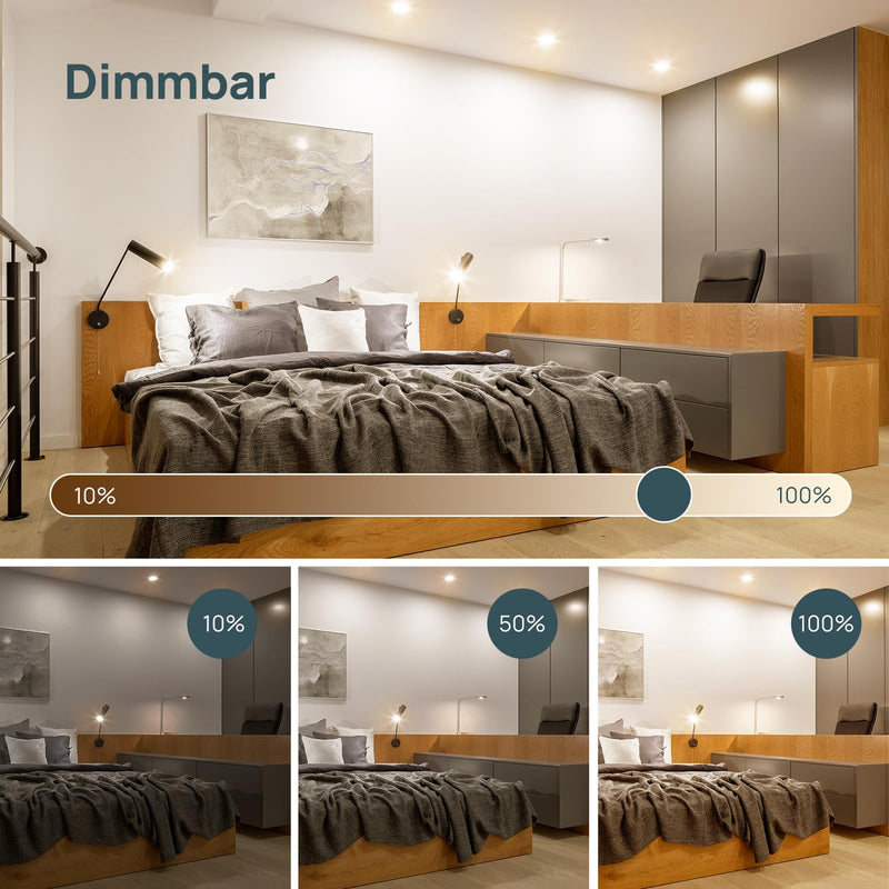 [AUSTRALIA] - Linkind Dimmable GU5.3 LED Bulb 5.5 W, Equivalent to 50 Watt, 2700 K Warm White 12 Volt AC/DC MR16 LED Reflector GU5.3 Spotlight, 36° Beam Angle 465 Lm LED Light Bulb MR16 Bulb, Pack of 5 Warm White Dimmable 