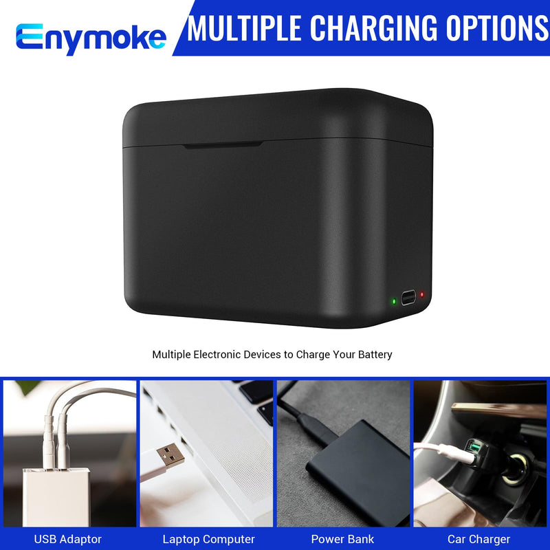 Fast Battery Charger Hub for Insta360 X4 Battery, Quick Portable 2 Channel Battery Charger Storager Station with USB Power Cord and Misro SD Card Slots
