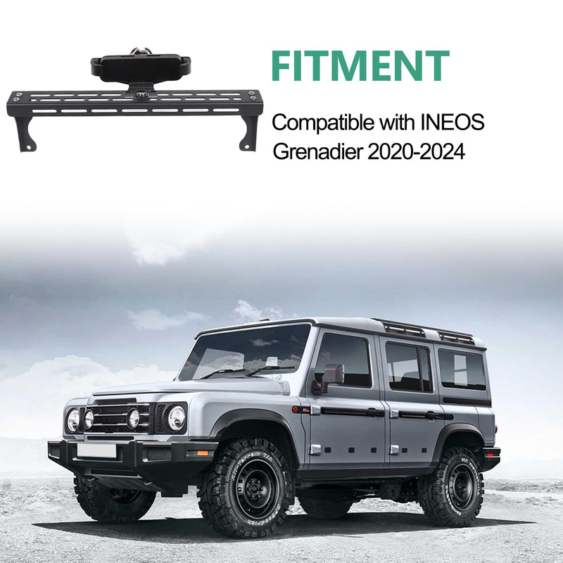 Compatible with INEOS Grenadier 2020-2024 Car Phone Mount and Walkie Talkie Mount Stand Set, Centre Console Multifunctional Track Mobile Phone Holder Expansion Platform (Style B) Style B