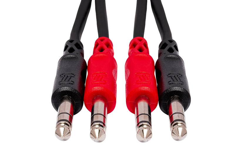 Hosa CSS-203 Dual 1/4 Inch TRS to Same Stereo Interconnect Cable, 9.8 Feet