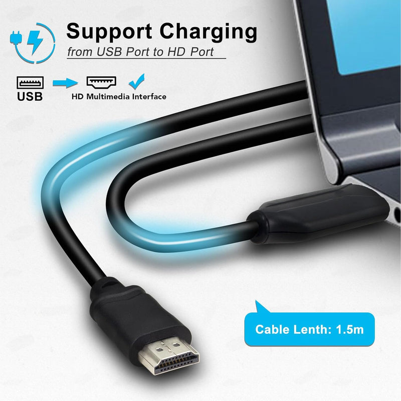 [AUSTRALIA] - USB to HDMI Cable, EZCast USB to 4K HDMI 1080P Video Graphics Cable Converter with Audio for PC Laptop Projector HDTV Compatible with Windows & Mac and More(5FT/1.5M) 