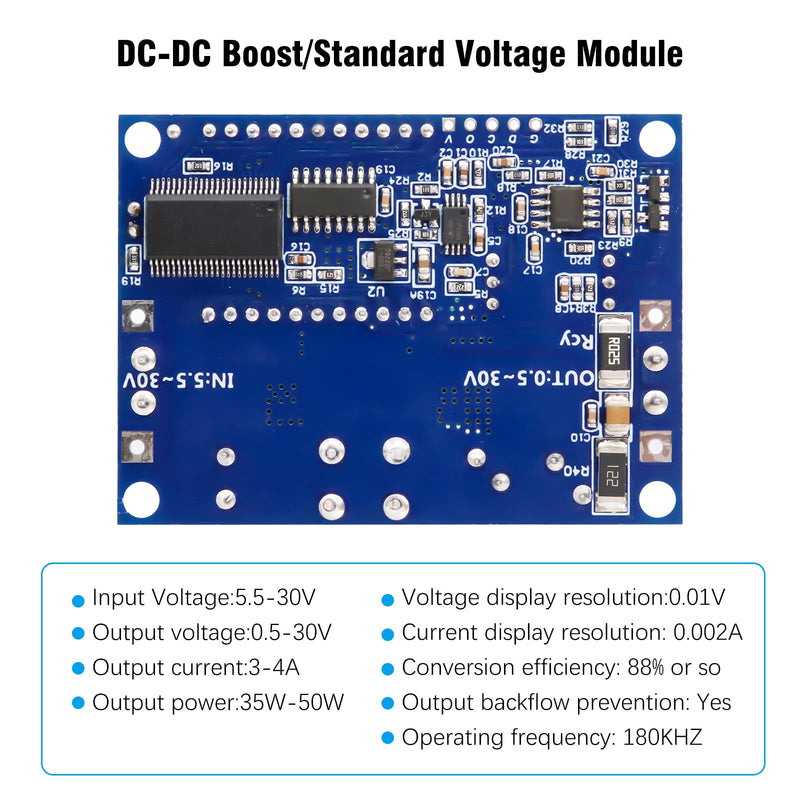 DC-DC Voltage Regulator Binghe 2 Pieces Step Down Converter Buck Boost Converter Buck Converter with LCD Digital Display 5.5-30V to DC 0.5-30V Voltage Regulator Compatible with Arduino