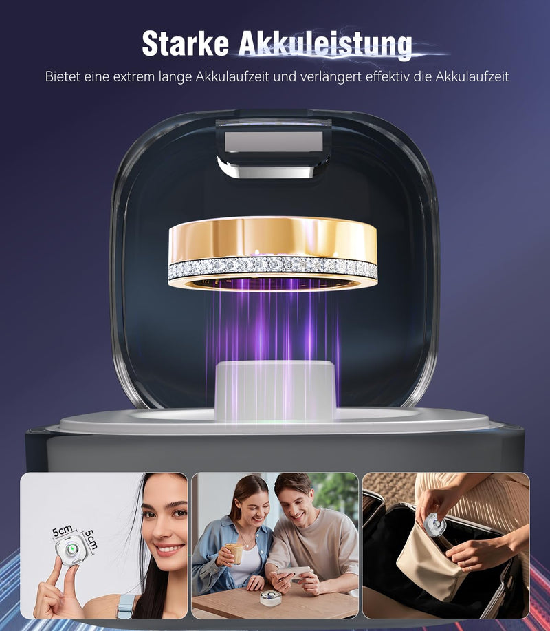 10 Gen Diamond Smart Ring and Wireless Charging Case【Industry Ranking No.1 – 0 Measurement Error】 2026 Smart Ring for Women & Men for Sleep Tracking Wearable Device,Fitness Ring Gold 11# Gold-SD 11#