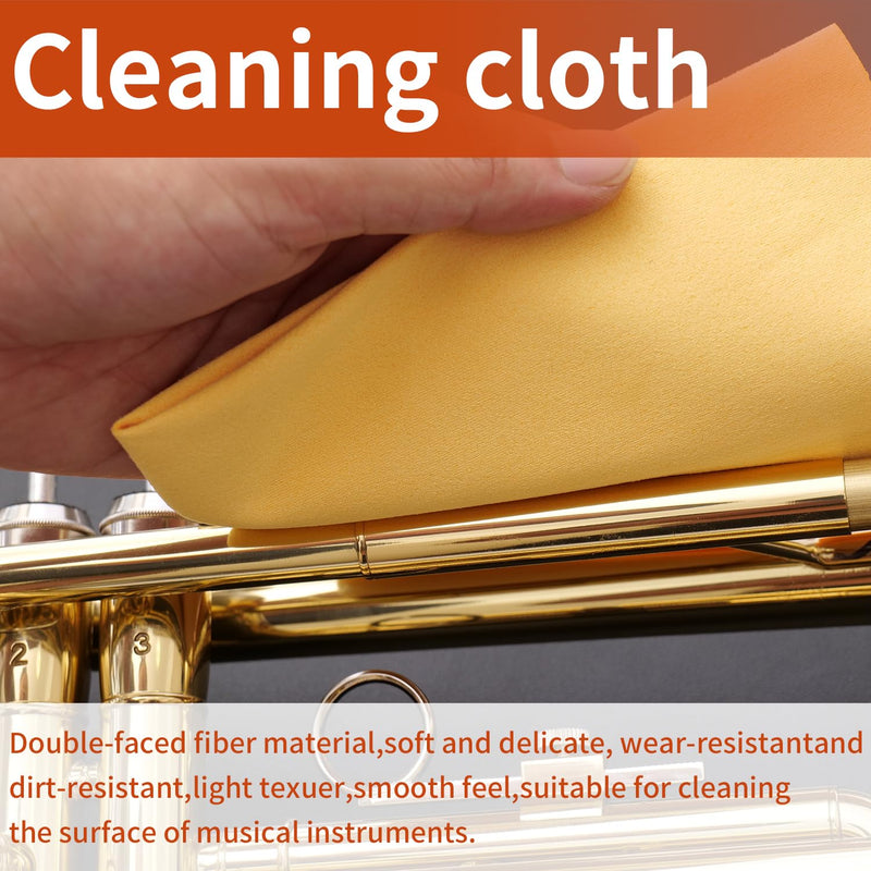 Trumpet Cleaning Kit clean your Trumpet: contains Valve Oil, Tuning Slide Grease, Cleaning Cloth, Valve/Mouthpiece/Flexible brush, etc. -essential for professionals/students/enthusiasts