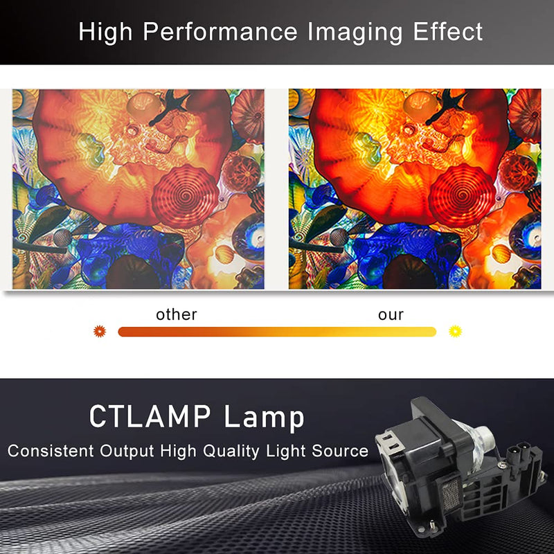 CTLAMP A+ Quality LMP-H160 Replacement Projector Lamp Bulb with Housing Compatible with Sony VPL-AW15 VPL-AW10 AW15 AW10