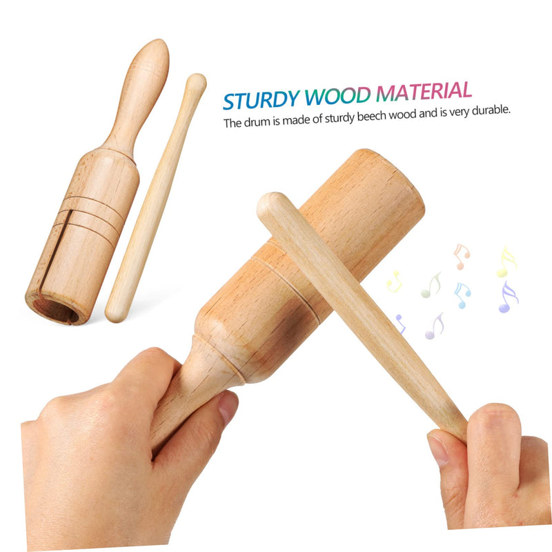 2 Sets orff instrument music lummi sticks percussion instruments wood block with mallet wood percussion blocks rhythm blocks handheld wood blocks macaras major depth sounder wooden Medium As Shown
