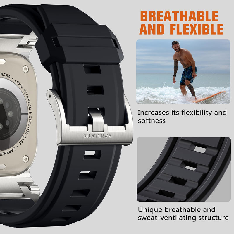 Bandletic Fidlock Magnetic Band and FKM Strap Compatible with Apple Watch