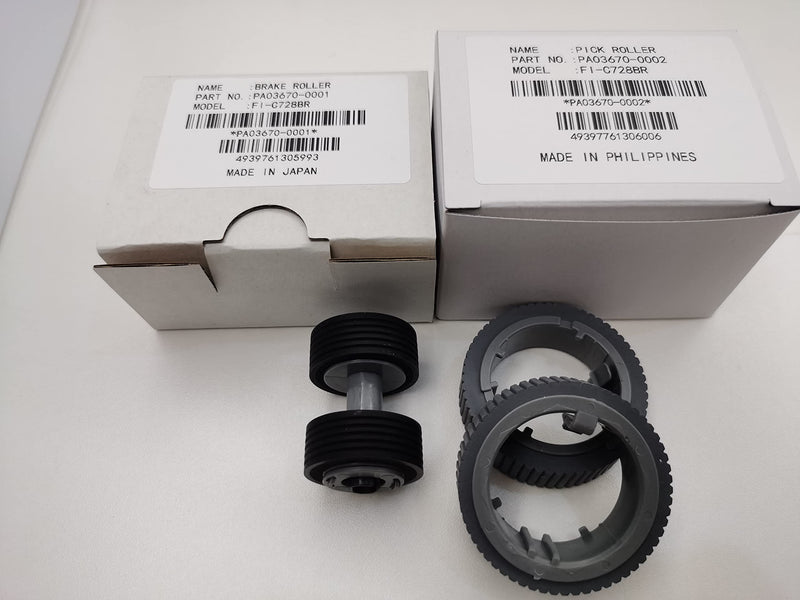1set PA03670-0001 PA03670-0002 Consumable Kit Brake Roller Pickup Roller for Fujitsu fi-7160 fi-7260 fi-7140 fi-7240 fi-7180 fi-7280 fi-7300NX Scanner Brake Roller High Quality