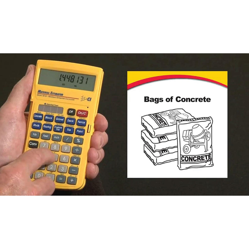 Calculated Industries 4019 Material Estimator Calculator | Finds Project Building Material Costs for DIY’s, Contractors, Tradesmen, Handymen and Construction Estimating Professionals,Yellow | Building Materials Quantities and Costs for DIY’s, Contracto...
