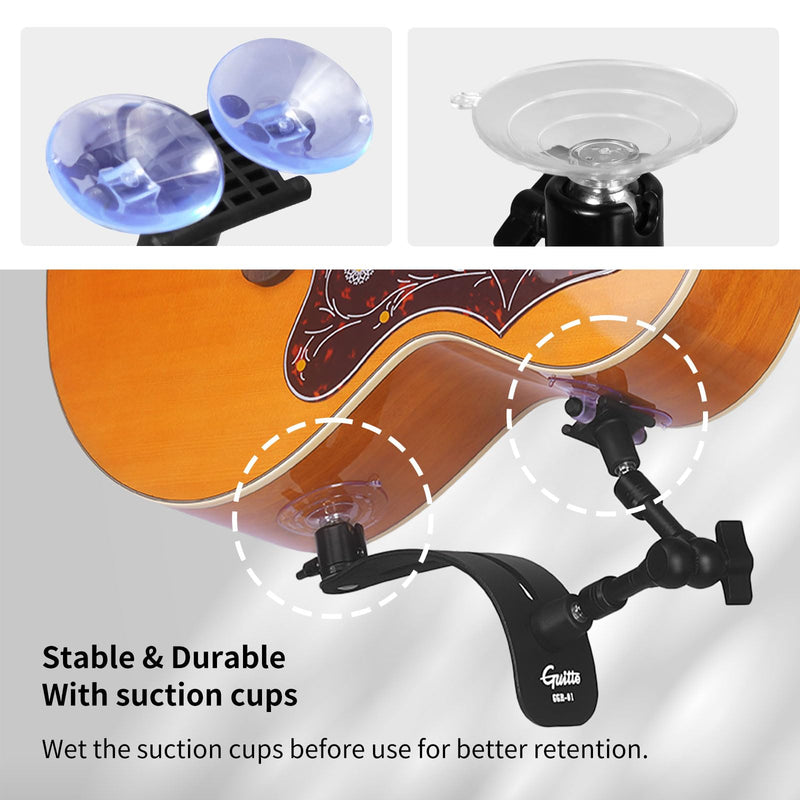 [AUSTRALIA] - GUITTO Guitar Balance Support - Classical Guitar Support Foot Stool, Ergonomic Design, Quick Adjustment (Lock) Angle, Suitable for Acoustic Guitars with a smooth paint(lacquer) finish GGR-01 