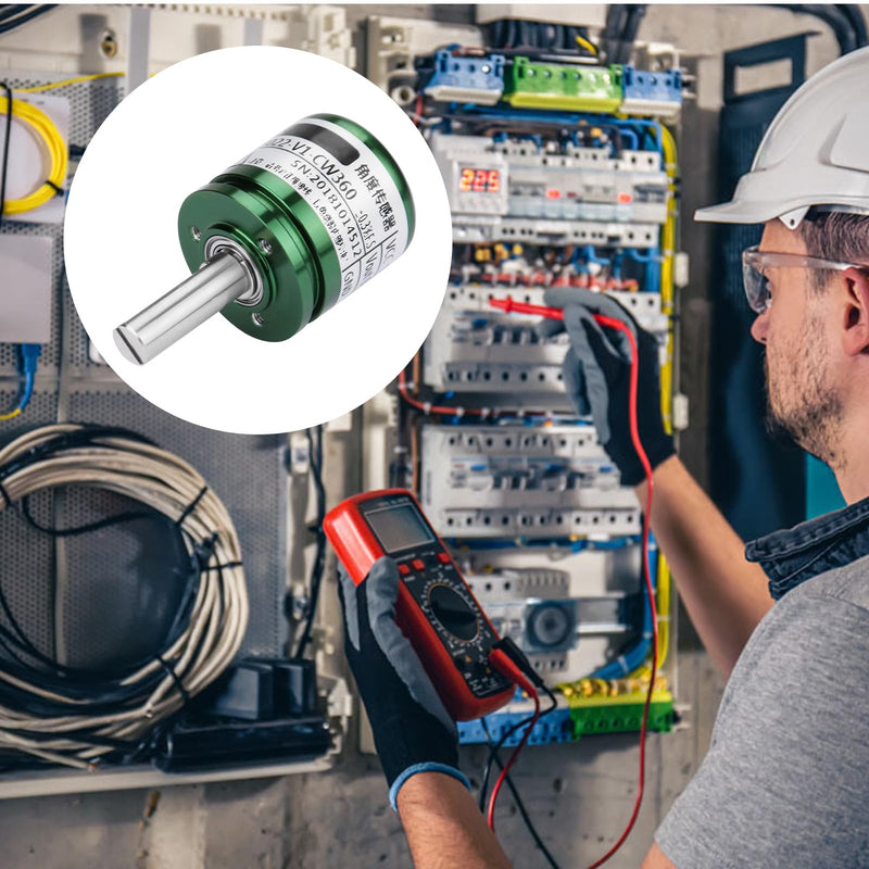 Telituny Rotatable Hall Sensor, Rotating Hall Angle Sensor 0-360 Degrees 0.088° Resolution, 12 Bit Rotating Hall Sensor Hall Effect Sensors, Hall Effect Position Sensor, 0-5V Output Full Circle