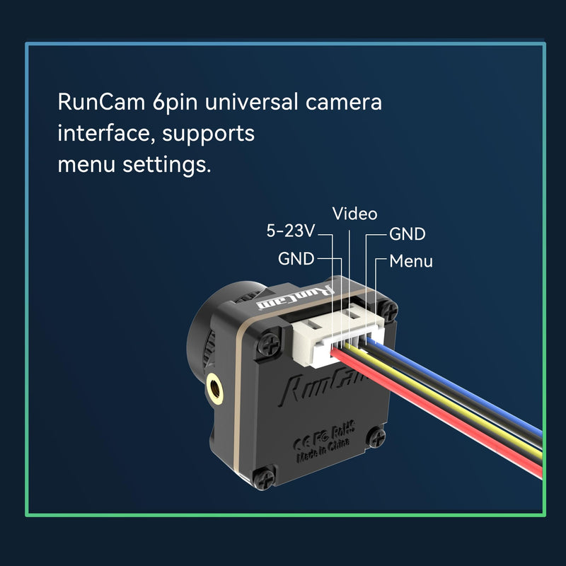 FPV Camera RunCam Robin 3- Micro Drone Camera 1200TVL FOV150° Wide Angle 5.3g for RC FPV Drone Car Plane Racing