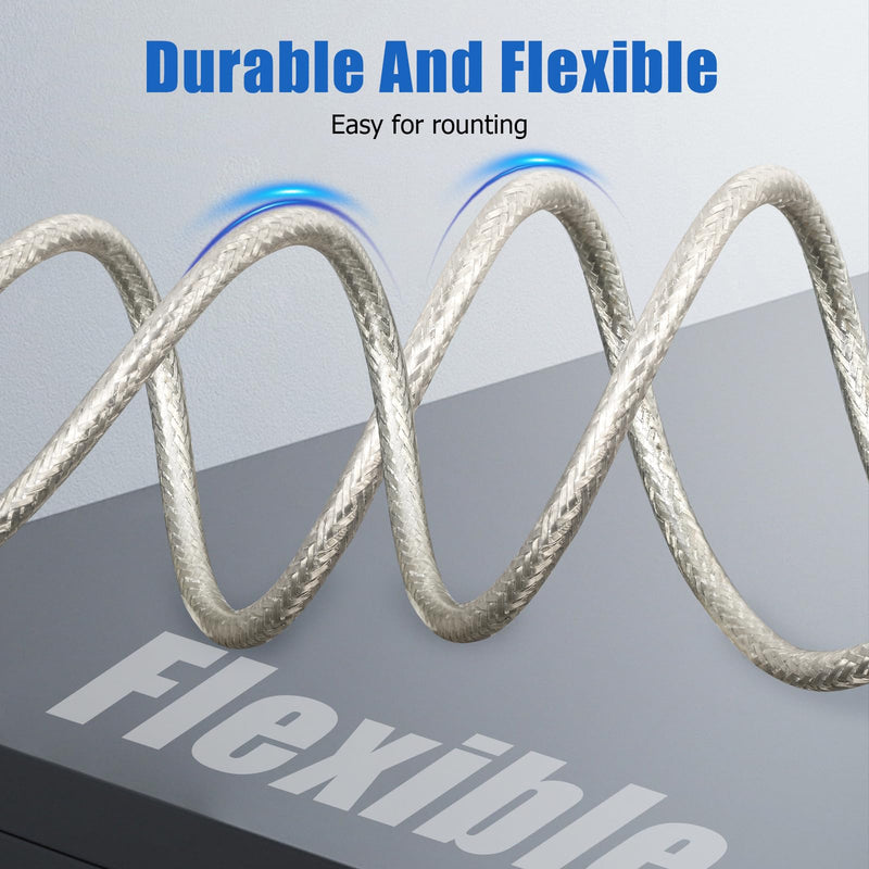 Ullnosoo CB Coax Cable 18ft, CB Radio Antenna Cable RG8X Coaxial Cable with PL-259 Male to FME Female/ PL259 Male Connector, Low Loss for HAM Radio, VHF Radio, Marine Antenna, SWR Meter with FME Adapter