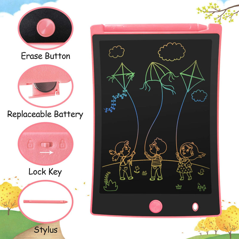 ORSEN LCD Writing Tablet, Colorful Doodle Board Drawing Pad for Kids, Drawing Board Writing Board Drawing Tablet, Educational Christmas Boys Toys Gifts for 2 3 4 5 6 Year Old Boys, Girls