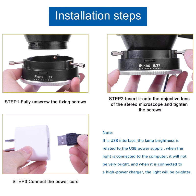 Microscope Polarized 96-LED Ring Light Anti Glare Microscope Lamp Illuminator for Soldering Repair Industrial Camera