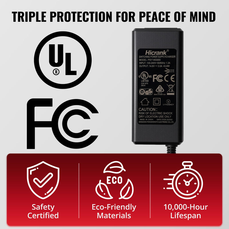 [AUSTRALIA] - 14.6V, 3A Battery Charger for 12V LiFePO4 Motocycle Battery, with Dual Alligator Clips Connector HC-Charger-3A 