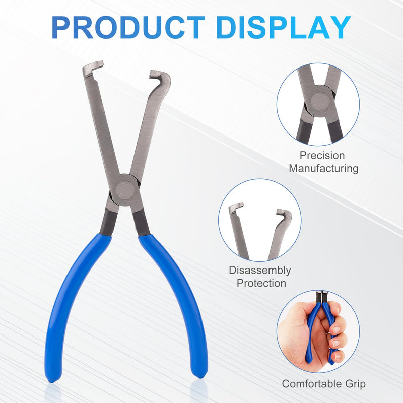 Electrical Disconnect Pliers, Automotive Electrical Connector Pliers Spark Plug Pliers Car Electrical Plug Pliers for Easily Disconnection the Locking-Push Tab Electrical Connector(Blue) Blue