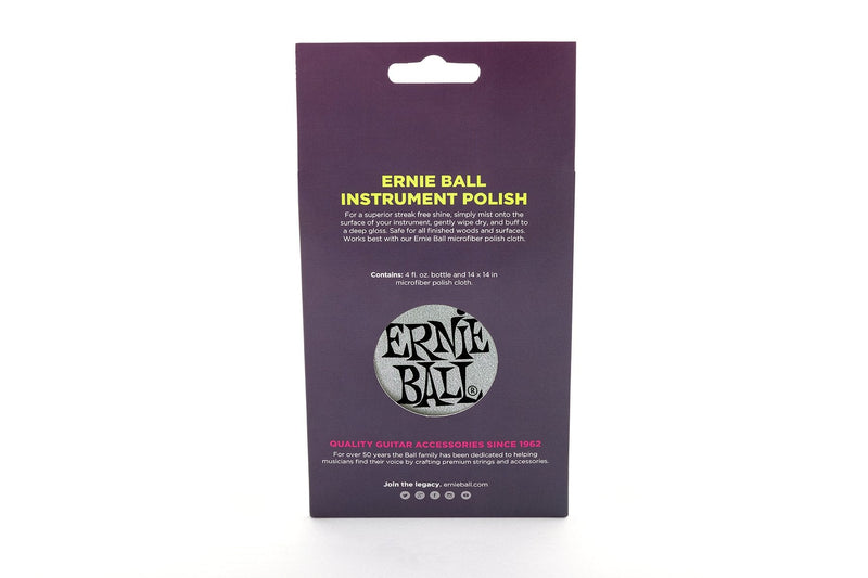 Ernie Ball Instrument Polish with Microfiber Polish Cloth (P04222) Polish w/ Cloth