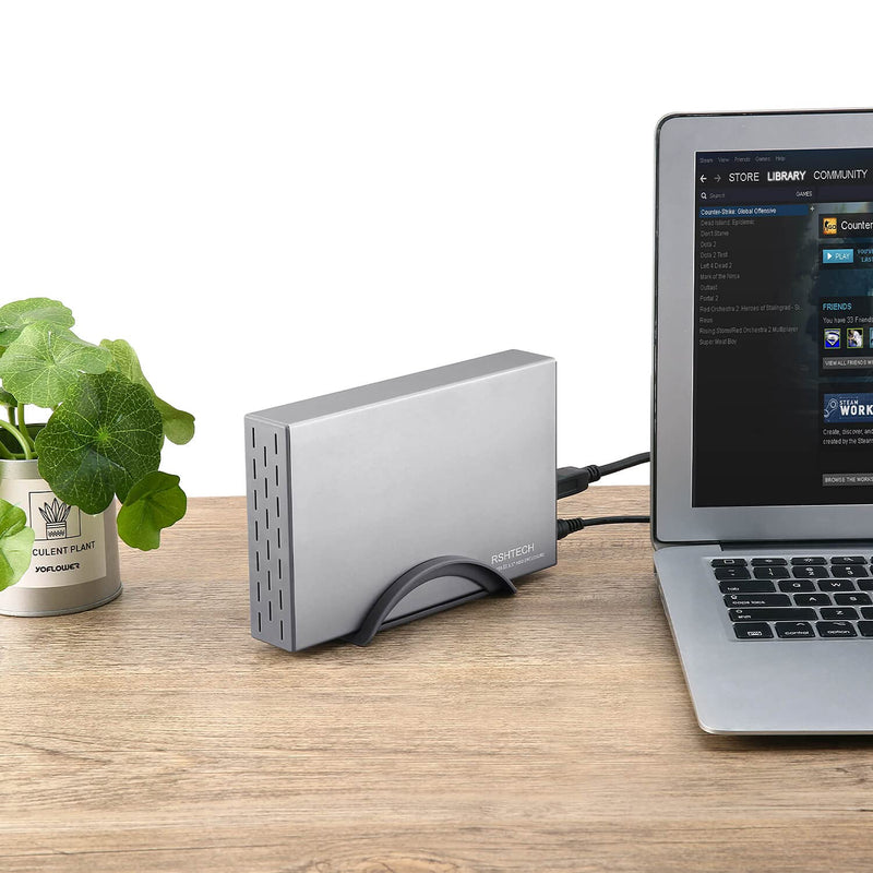 Aluminum 3.5inch USB 3.0 to SATA External Hard Drive Enclosure+SATA Dual Bay Hard Drive Docking Station